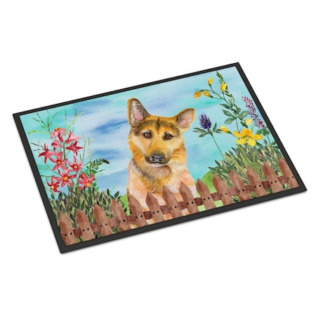 Carolines Treasures German Shepherd No.2 Spring Indoor or Outdoor Mat - 18 x 27 in. CK1273MAT